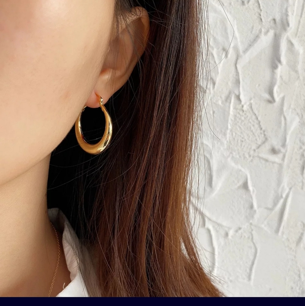 18 k gold filled Hoop earrings